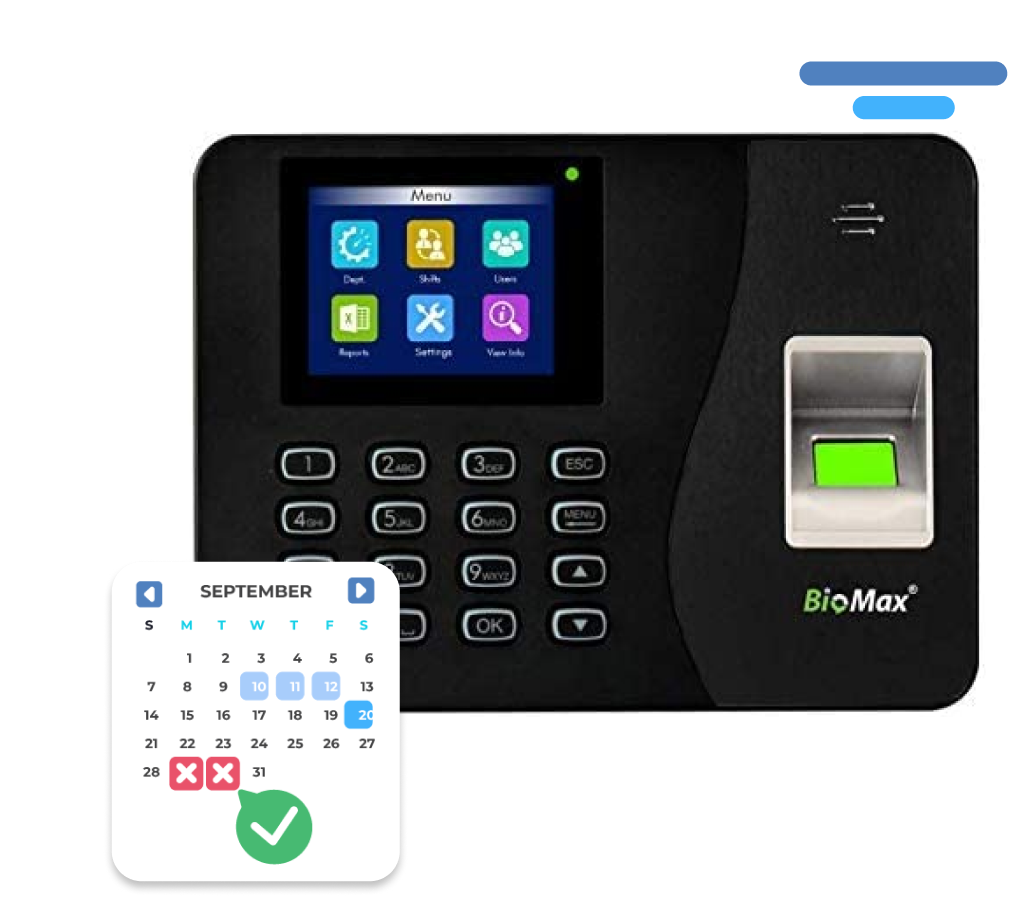 Biomax Attendance Systems in Kuwait | Advanced Biometric Solutions by Merak Tech